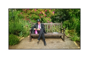 Simon in Hyde Park Rose Garden